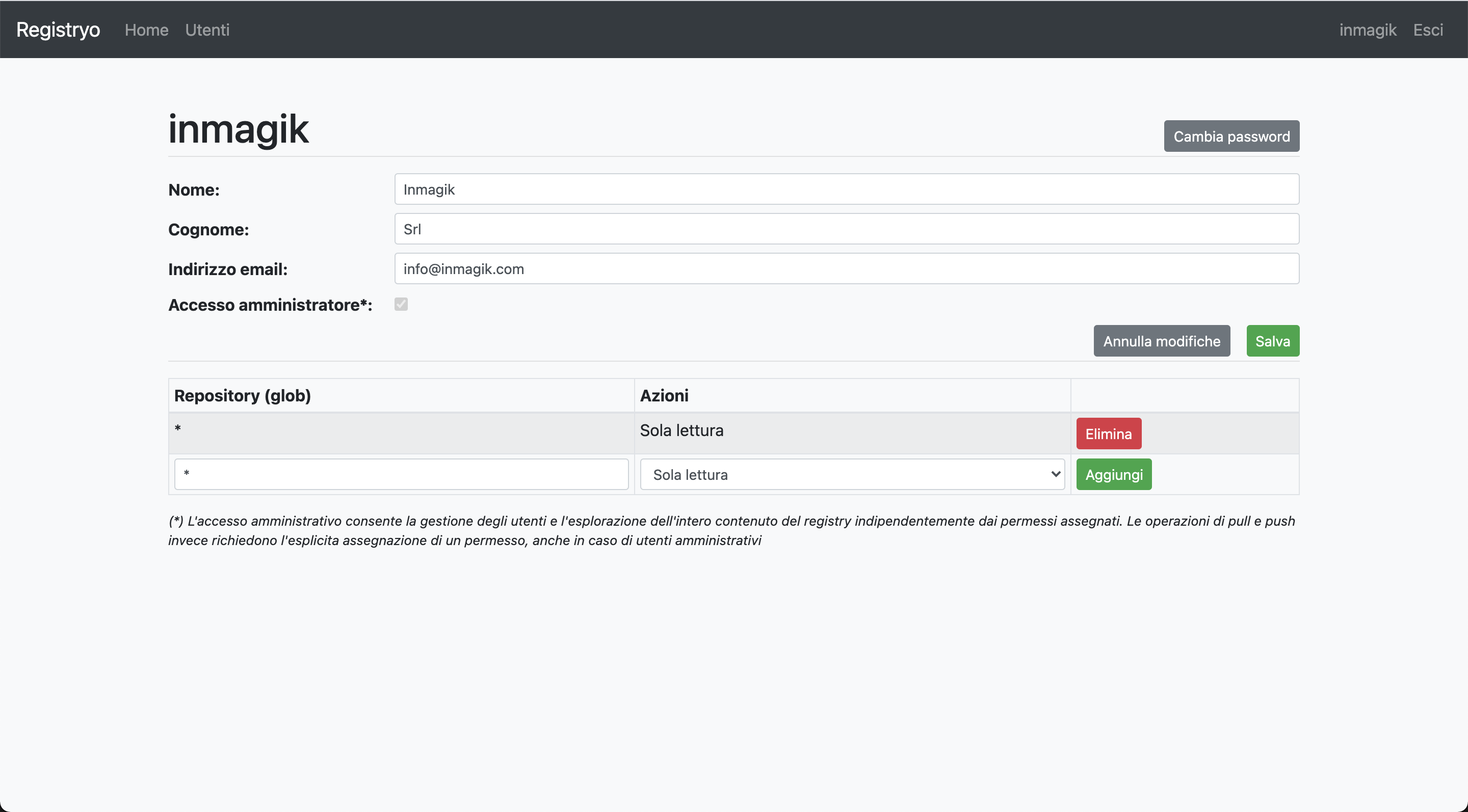 Registry User Management